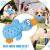 Halinuia Dog Toys with Crinkle Paper, Squeaky Plush Chew Toys for Aggressive Chewers, Puppies, Small Medium Dogs, Blue