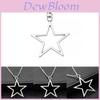 Fashionable Vintage Silver Hollow Star Pendant Necklace For Men And Women In 36x33mm Size