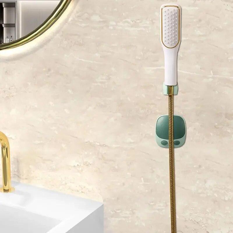 Adjustable 360° Swivel ABS Fixed Base Shower Stand Non-Suction Cup Shower Head Stand No Punch Bathroom Accessories
