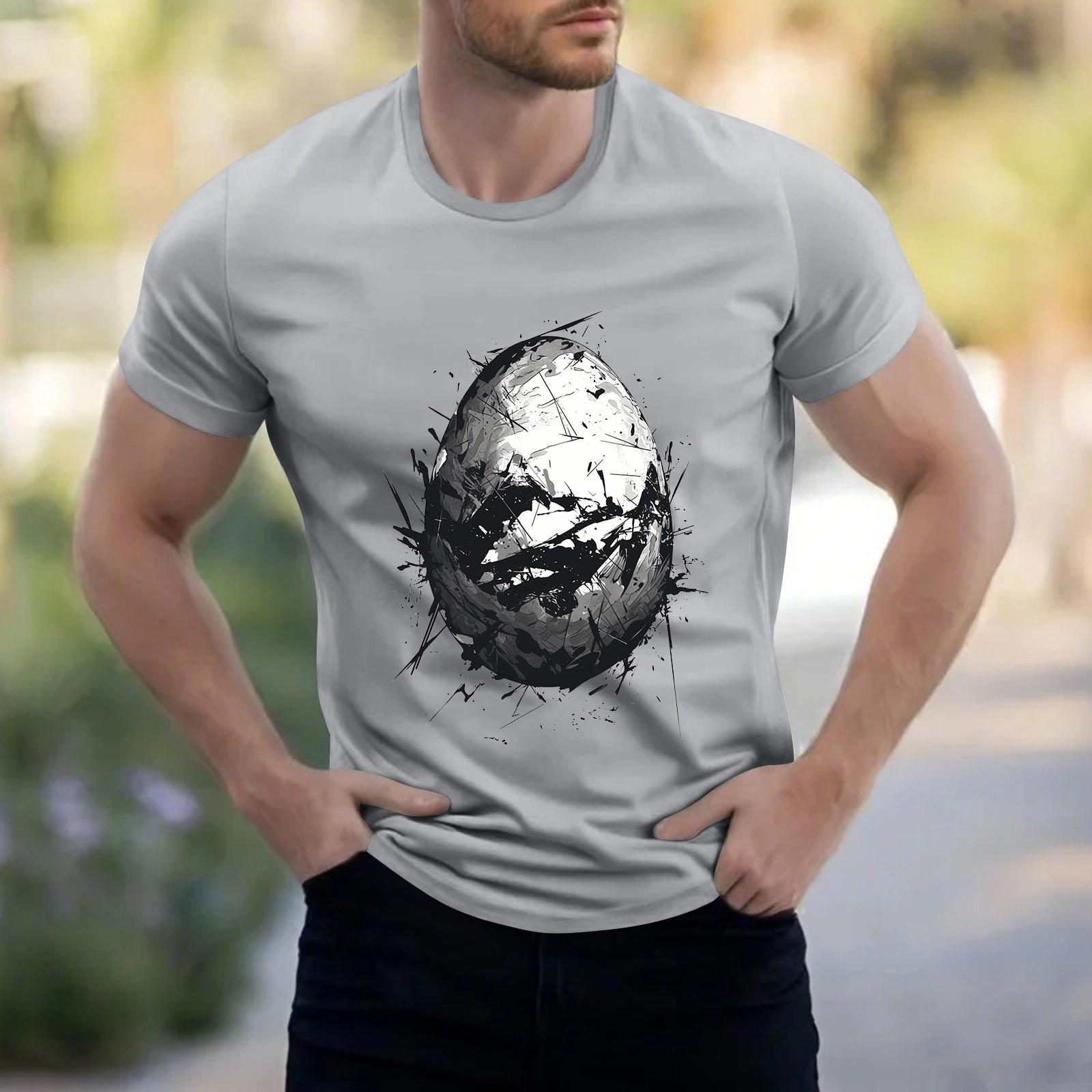 

Мужская рубашка с воротником-стойкой и коротким рукавом, свободная рубашка для отдыха и отдыха, мужская M