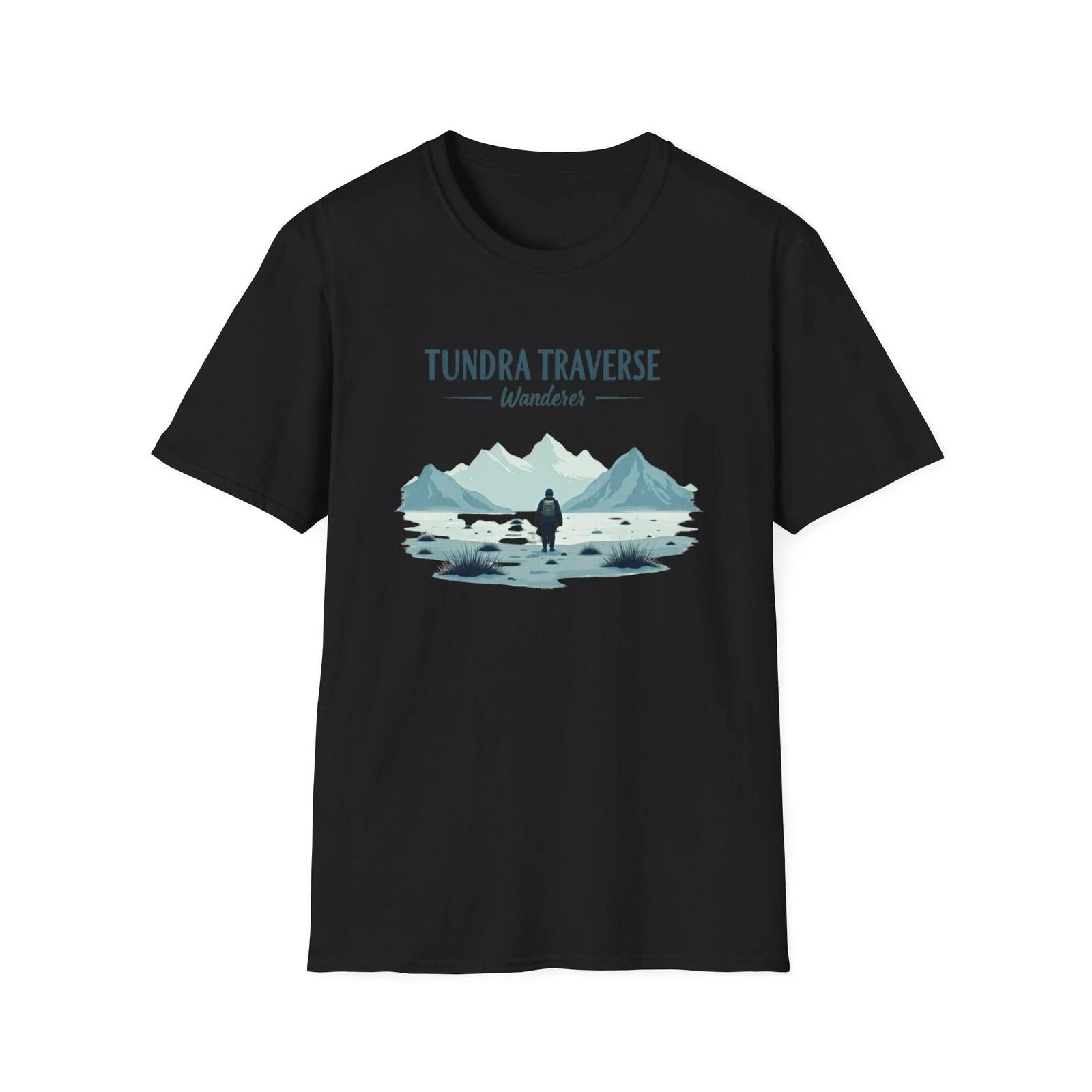 Tundra Traverse Wanderer T-Shirt | Mountain Hiker Graphic Tee 4XL