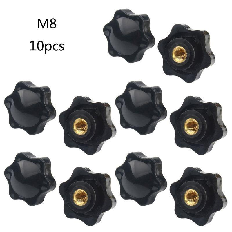10 Pieces Plastic Shaped for Head Knob Replacement Female Thread Clamping Knob Hand Grip Easy to U