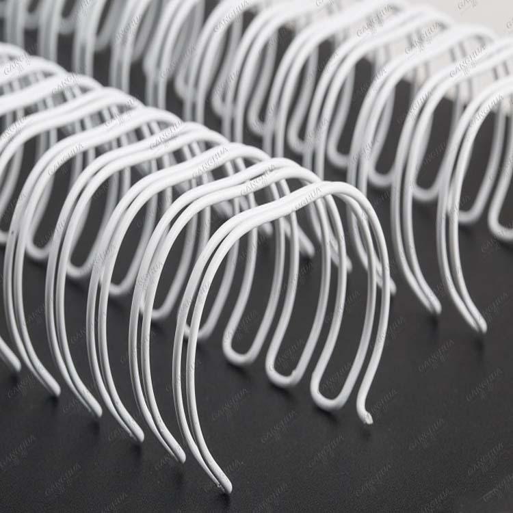 PVC-beschichtete Doppel-Draht-O-Binderinge für Kalender, 2:1 Teilung, 23 Zähne, Metallmaterial