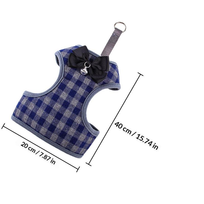 1Set Useful Dog Vest Leash Suit Creative Costume Set for Small Dogs Breathable Comfortable Daily Wear Party Outfit Blue Size S