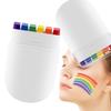 Rainbow Face Paint: 6-Color DIY Kit for Kids - Perfect for World Cup, Halloween, and Parties