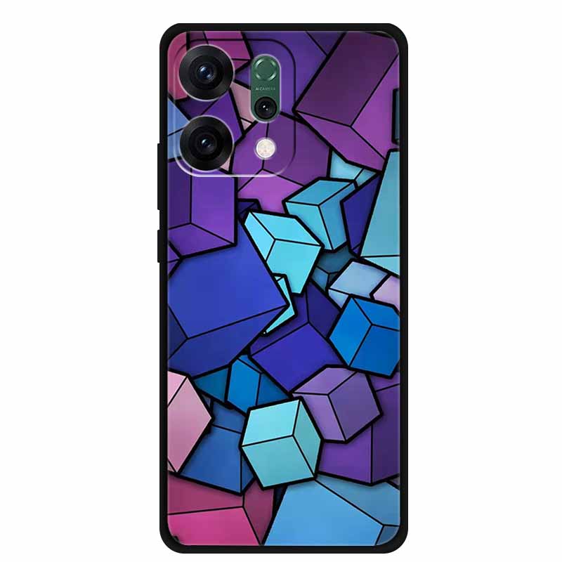 For Oppo Reno 14 5G Phone Case 6.59" Fashion Luxury Casing Black Silicone Soft Back Cover For Oppo Reno 14 Shockproof Capa Funda
