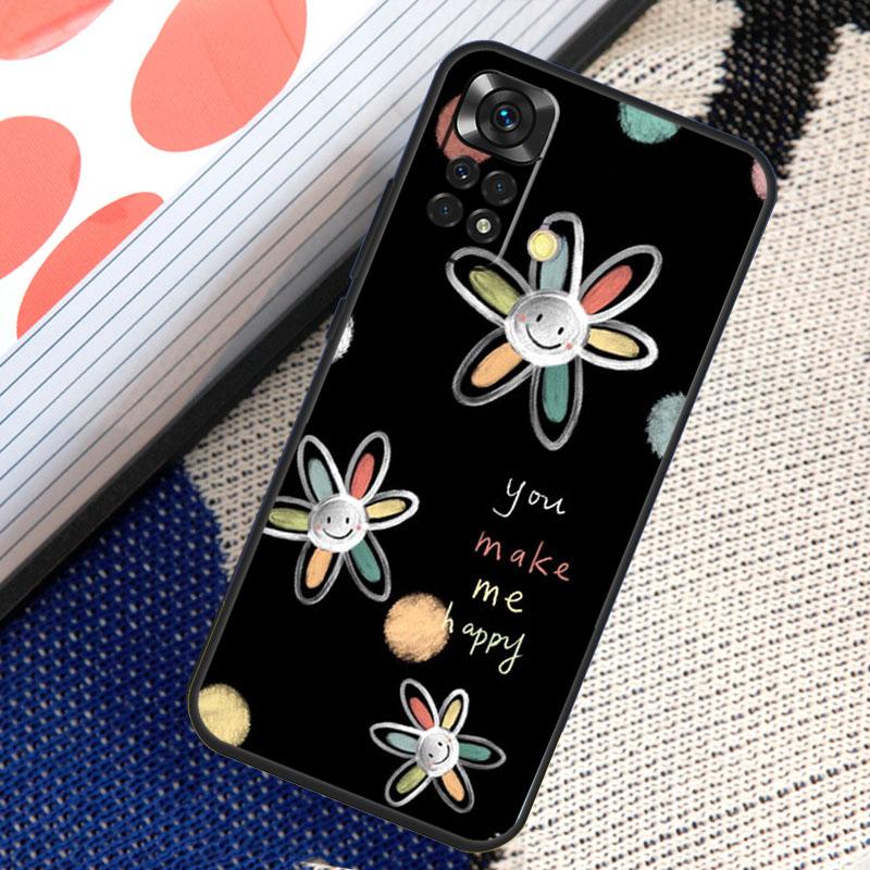 

Чехол Smile Face Happy Cute для Xiaomi Redmi Note 8 9 10 11 12 Pro 8T 9S 10S 11S Redmi 12C 9C 9T 10A 10C Redmi 9