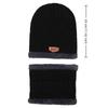 1Set Winter Warm Hat Scarf Set For Men Women Outdoor Thickened Cycling Hats Scarf  Windproof Cold-Proof Scarf Cap