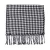 Men Scarf Plaid Pattern Tassel Trim Long Style Wrap Imitation Cashmere Thermal Insulation Scarf Daily Wear