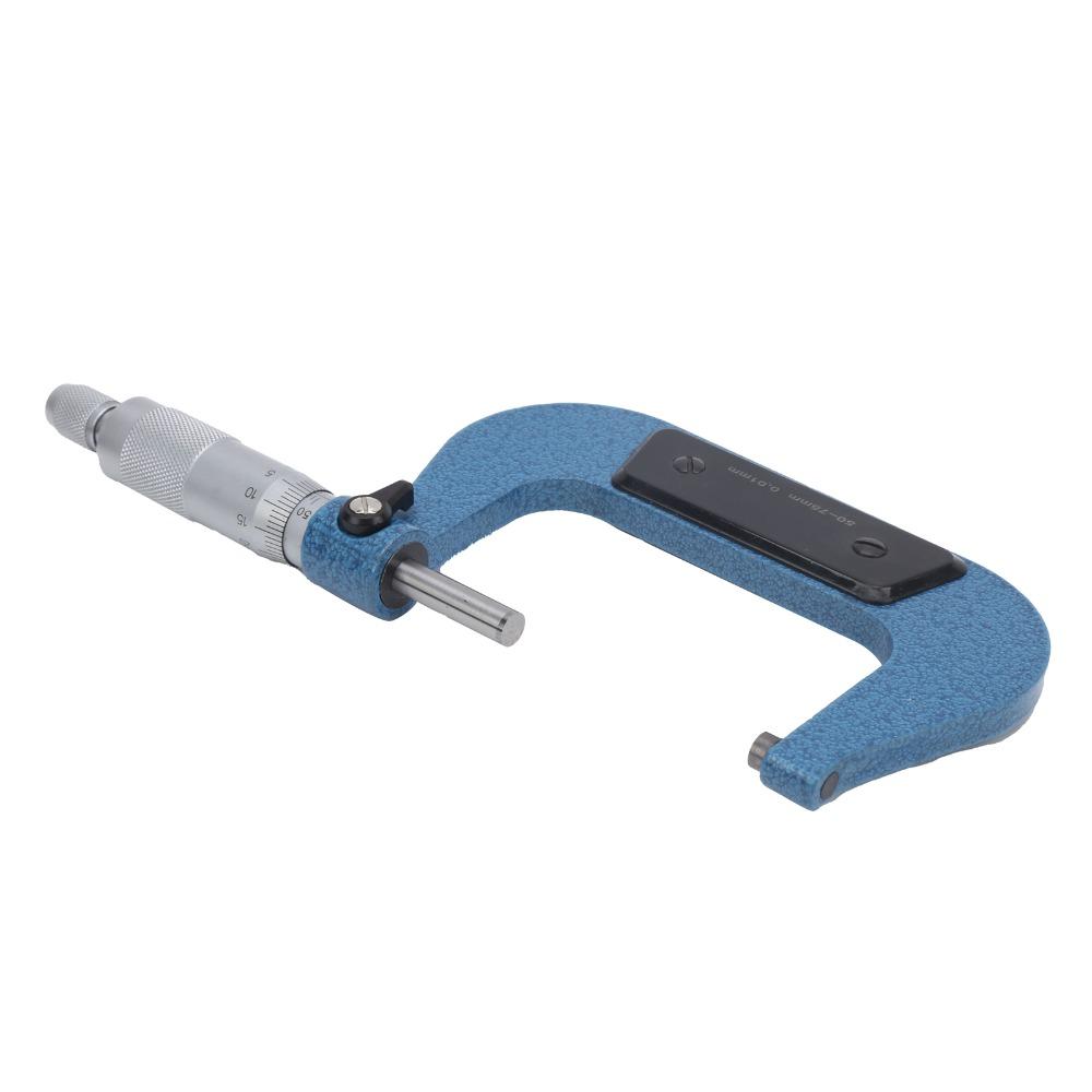 50-75mm Range Outside Micrometer 0.01mm Graduation Machinist Tool Micrometer Measuring Diameter
