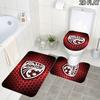 Santos de Guapiles FC Pattern 3Pcs Bathroom Rug Set, Non Slip Absorbent Bath Mat, Contour Mat & Toilet Lid Cover, Bathroom Decor