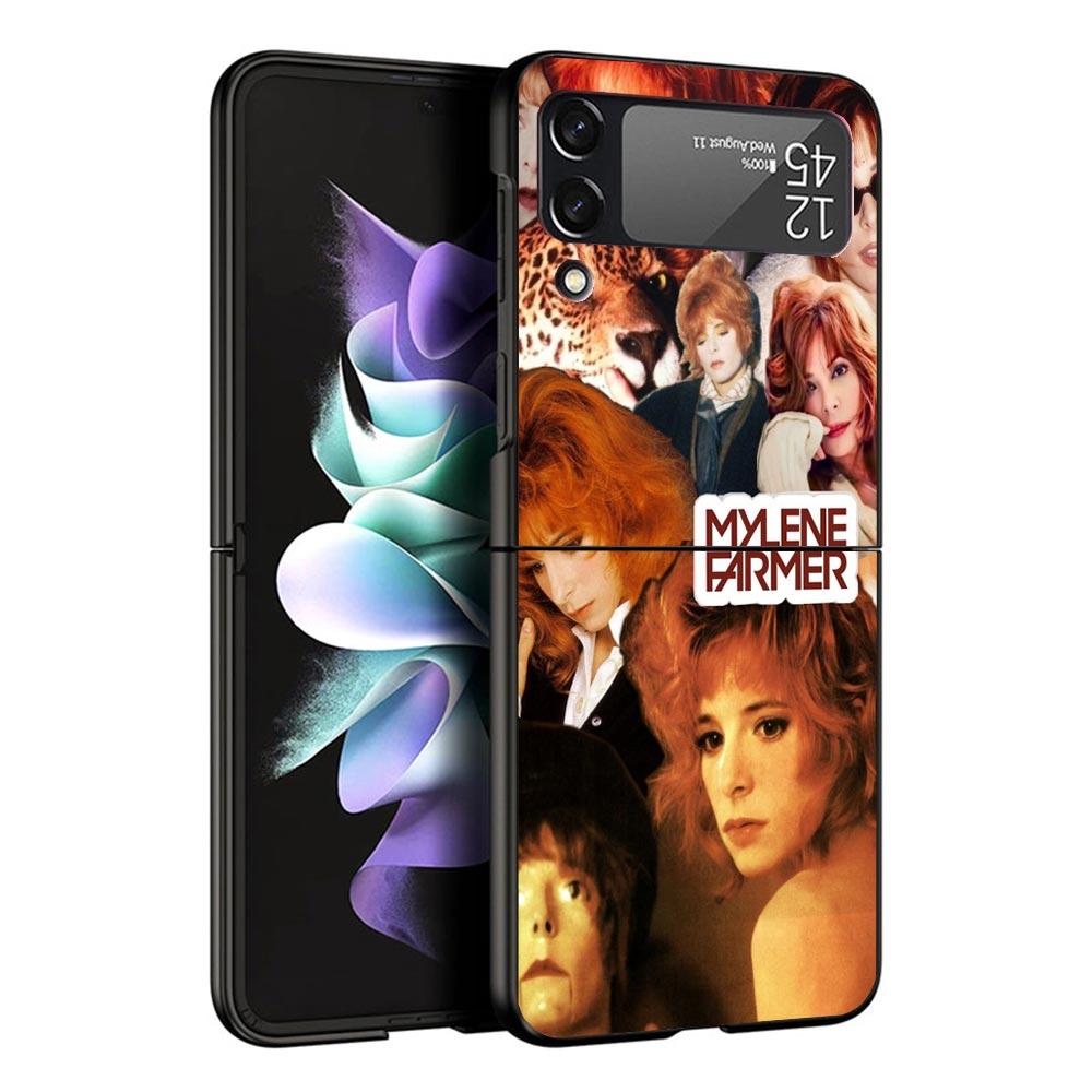 Mylene Farmer Case For Samsung Galaxy Z Flip 7 6 5 4 3 z Flip7 Flip6 Flip5 Flip4 5G Phone Cover Flip3 Folding Coque