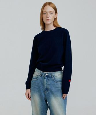 MOLLIOLLI Mony Round Neck Cashmere Knit [Navy]