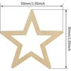 25 Pieces 50mm Unfinished Openwork Pentagram Wooden Shape Decoration DIY Craft - DD01