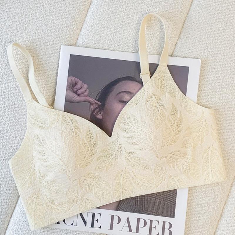 

Ультратонкие ушки кролика для большой груди, маленькой груди, дышащее, слегка собирающее нижнее белье, мягкая поддержка, боковая поддержка груди и бюстгальтеры против провисания XXL бежевый