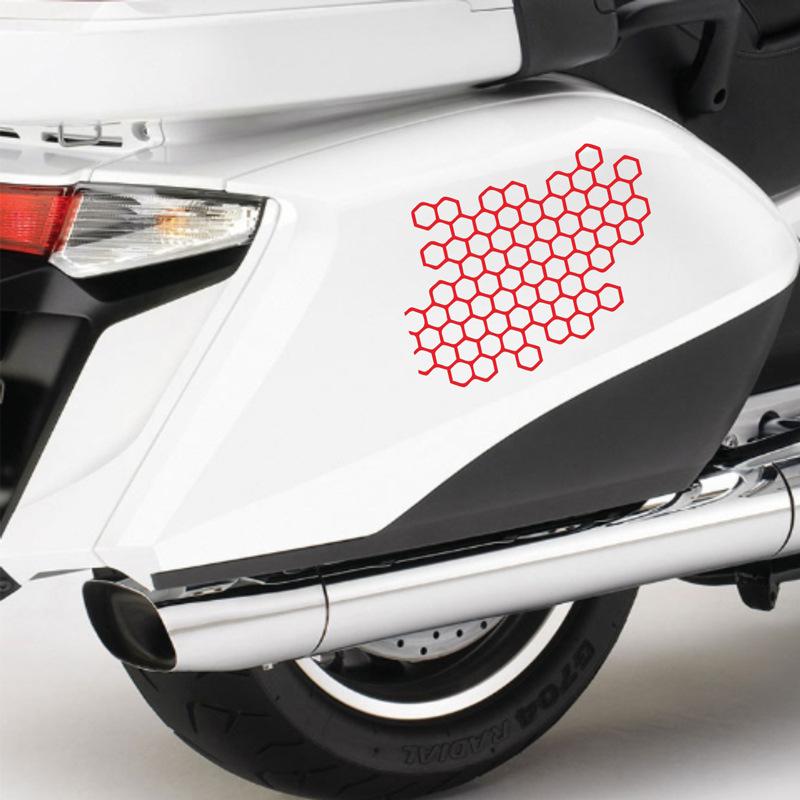 Car DIY Honeycomb Sticker Auto 6 Colors Car StylingTaillight Hollow Fashion Decals Decoration Wrap Film Sticker Decor 12x15cm