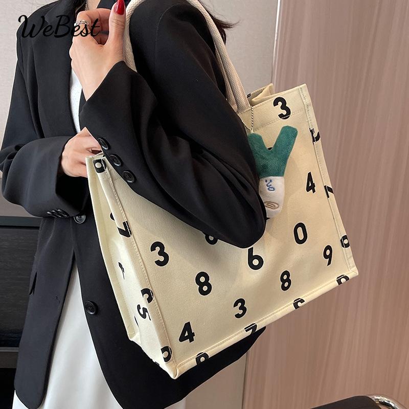 

Large Capacity Korean Style Canvas Tote Bag