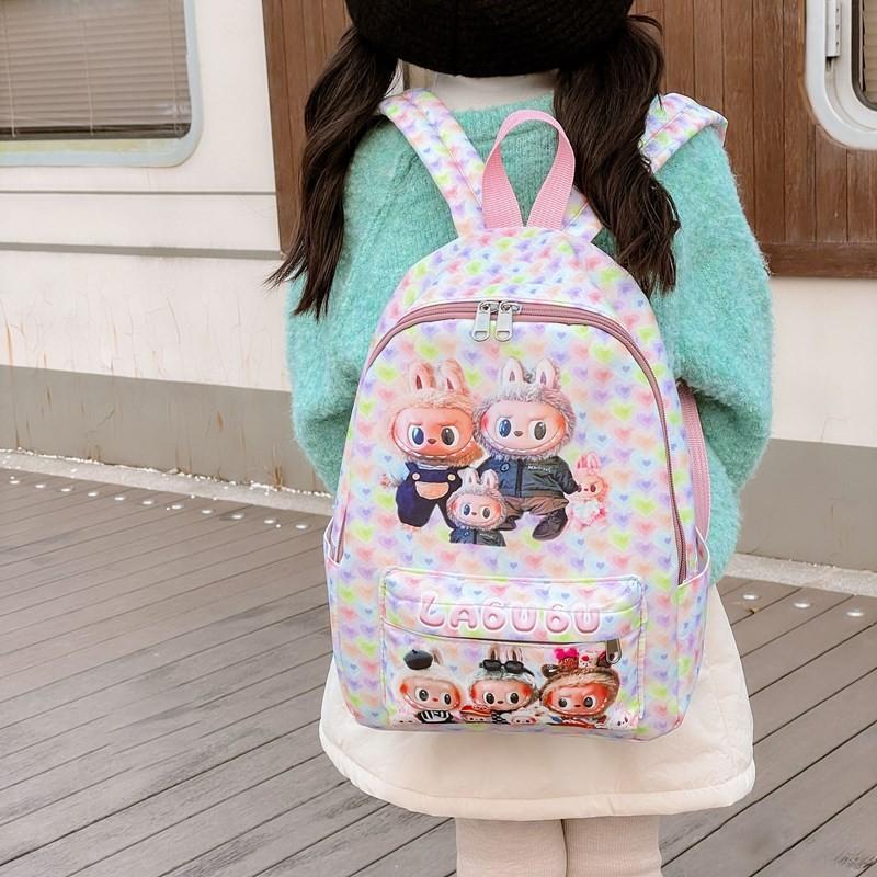 Adorable Kids Backpack Cute Cartoon Design Lightweight Nylon School Bag For Boys And Girls