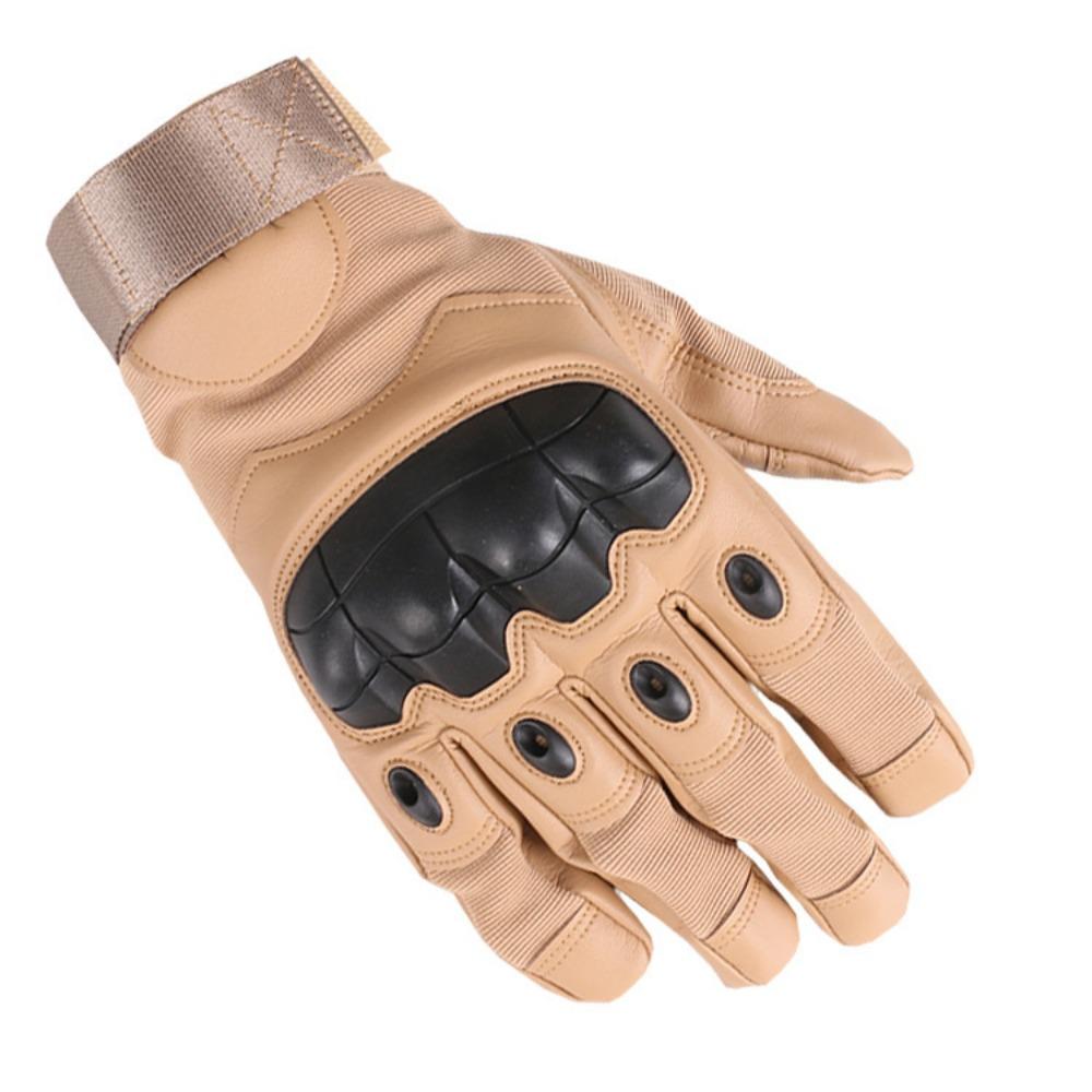 Outdoor Tactical Half Finger Gloves Field Training Sports Riding Mountaineering Non-Slip Motorcycle Full Finger Touch Screen Leather Gloves