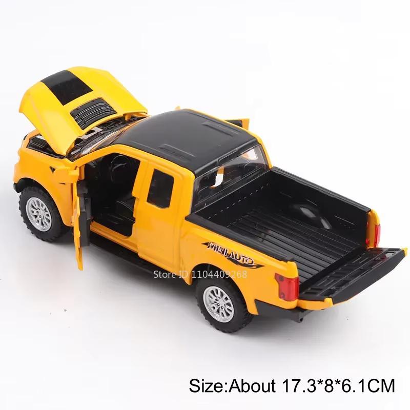 1:32 Scale Raptor F-150 BigFoot Pickup Car Model Toy Pull Back Sound&Light Off Road Truck Models Collection Gifts For Kids
