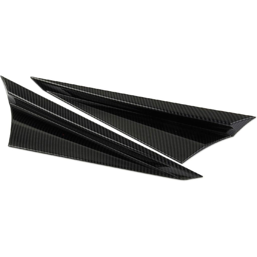 Carbon Fiber Style Front Side Window Triangle Cover Trim Exterior Accessories for Tesla Cybertruck (Bright Surface)