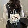 Fashion Girl Pu Small Handbag With Lace Trim For Daily Casual Use