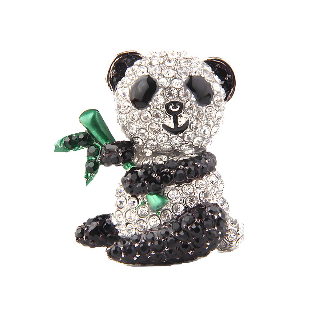 Chinese style panda brooch female cartoon animal rhinestone pin anti-light corsage accessories anti-practical national tide