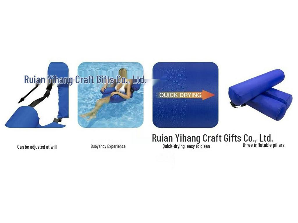 Foldable Inflatable Water Recliner with Mesh Hammock and Dual-Use Backrest