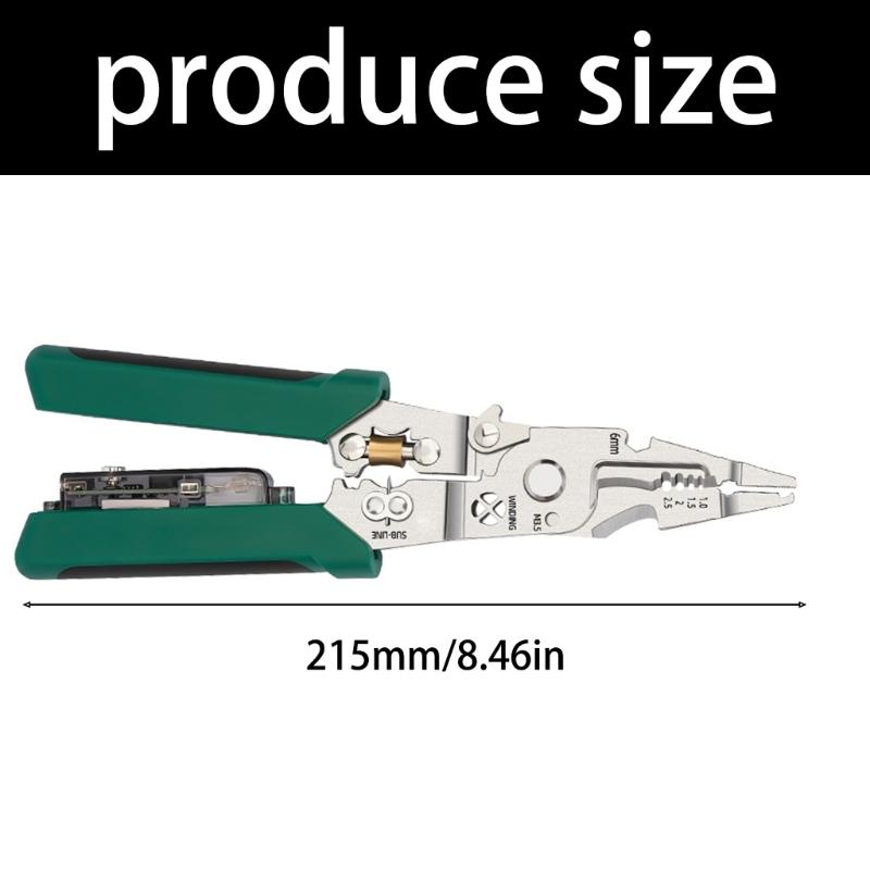 8.5inch Multifunctional Electrician Wire Stripper Crimper Tool Suitable for Peeling Networking Cabling Wire Stripper