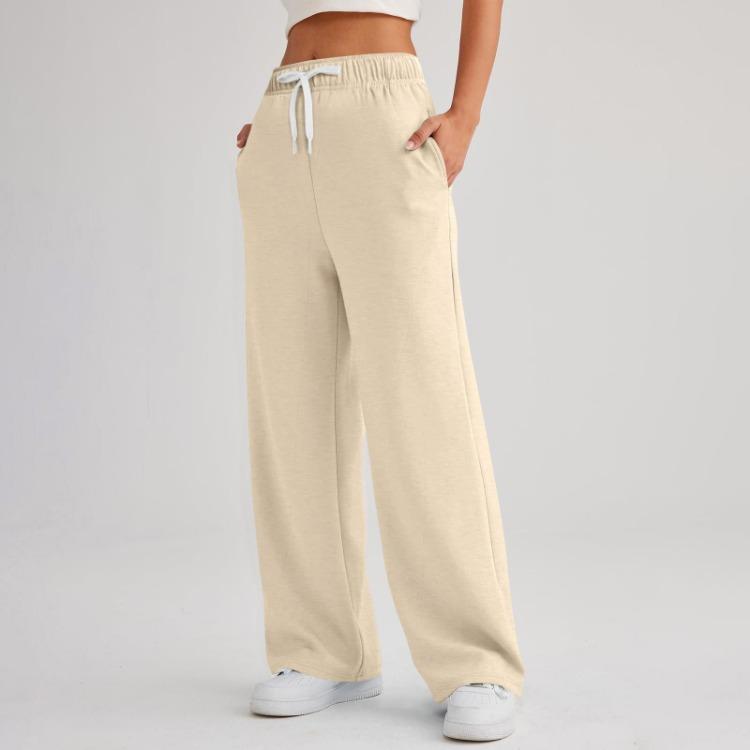 Pantaloni Sportivi da Jogging Larghi a Gamba Dritta a Vita Alta da Donna per Donne