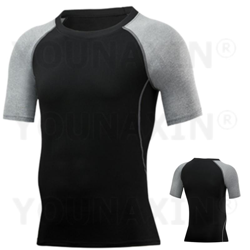 

Мужские футболки с коротким рукавом Баскетбол Спорт Зал Фитнес Бег Топ Уличный Облегающий Цветной Спортивная одежда S M L XL 2XL 3XL 3XL