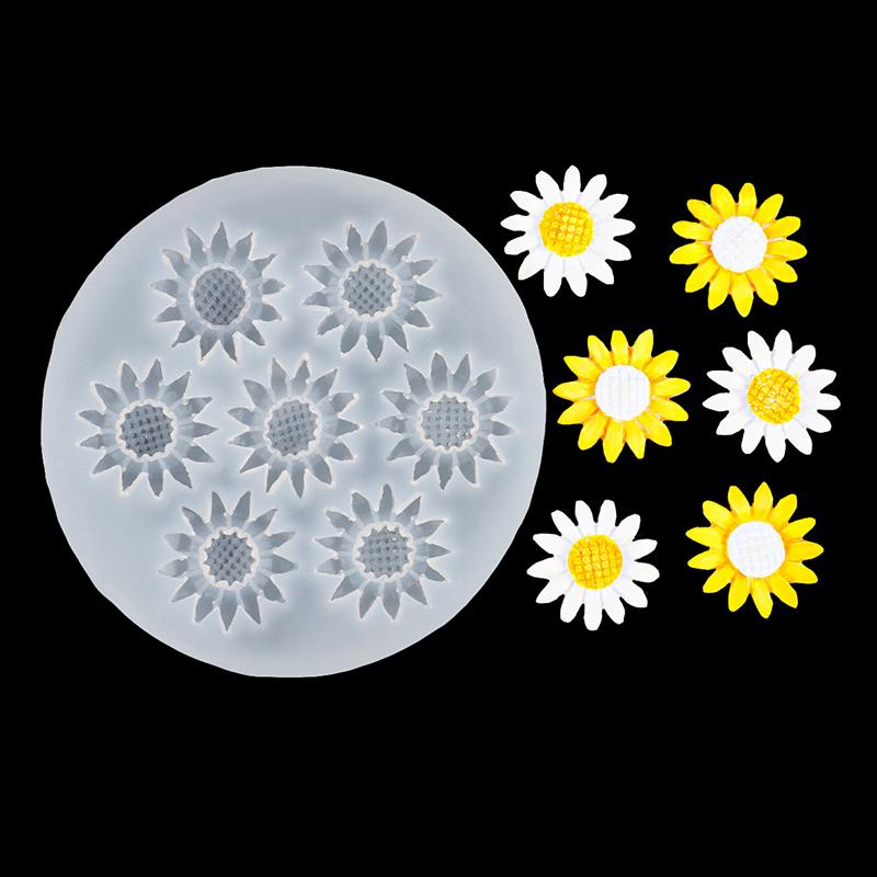 

Chrysanthemums Sunflowers Silicone Mould Diy Handmade Soap Flower Mould Chocolate Flip Cake Dessert Decoration Molds