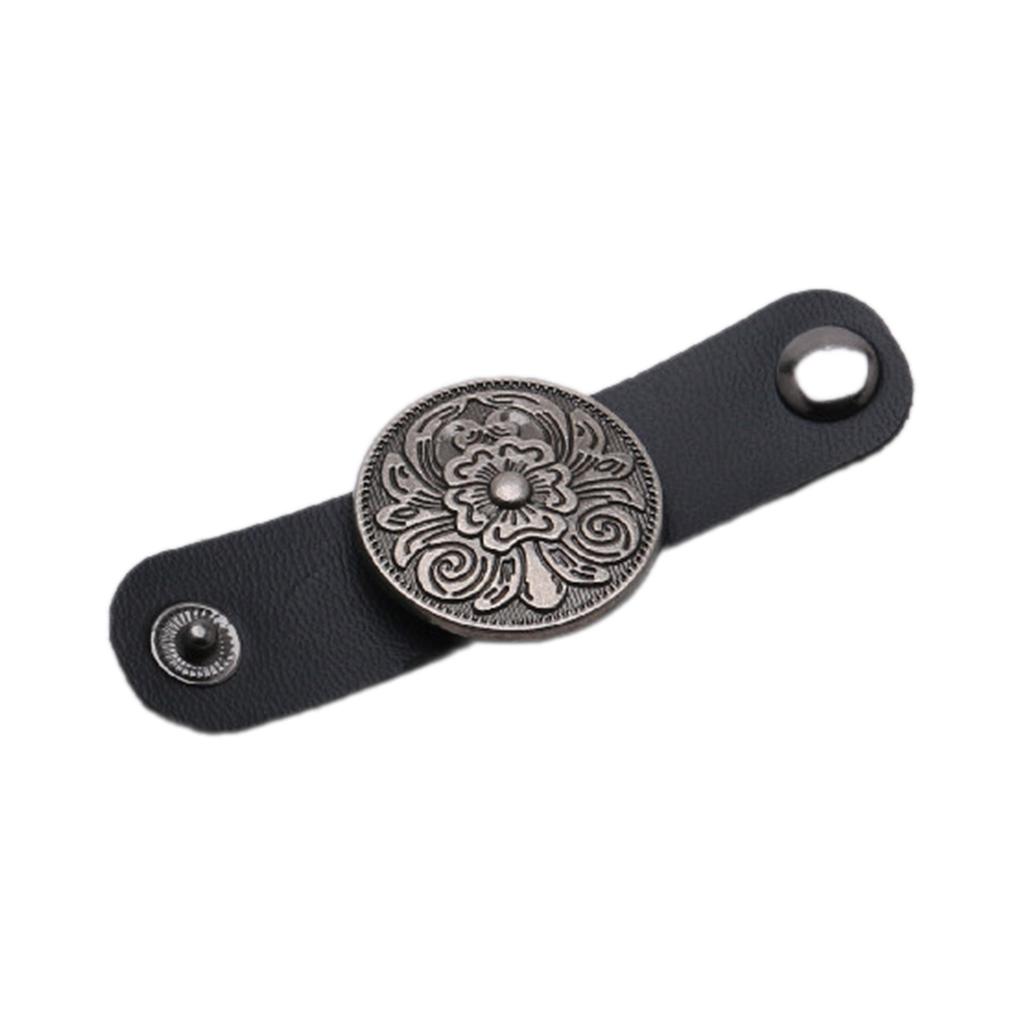 Carved Buckle Scarf Buckle for Women PU Leather Scarf Clasp Islamic Scarf Veil Weights Supplies Headscarf Decoration