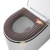 Winter Zipper Plush Toilet Seat Cover Washable Toilet Seat Cushion Cover with Handle Cartoon Print Wc Mat Bathroom Accessories