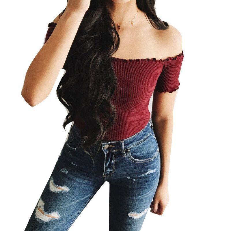 Elegantes Damen Sommer Casual Off-Shoulder Tanktop Weste Bluse Für Mühelosen Stil