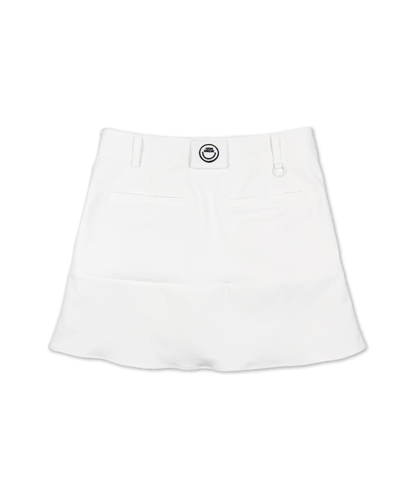 MONBIRDIE GOLF High Stretch Mini Flare Skirt White