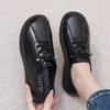 Women Genuine Leather Flat Sole Casual Shoes Spring Autumn New Soft Sole Soft Face Non Slip Round Toe Slip On Elderly Shoes