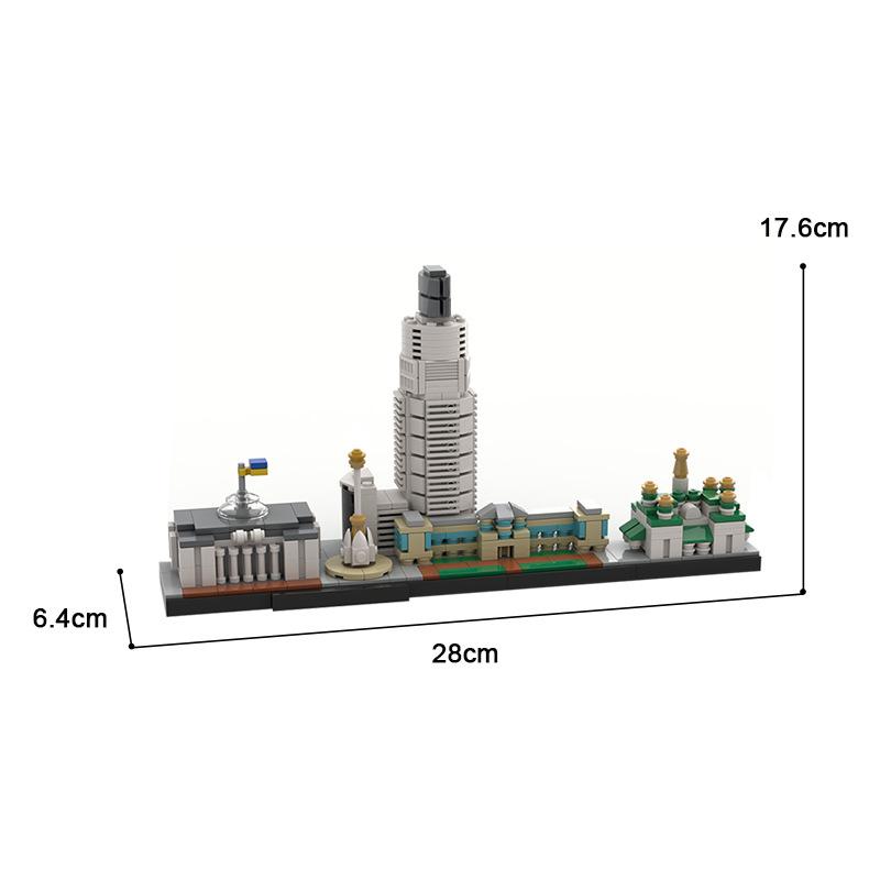Famous Movies Skyline Architecture Building Block Kit Skyline Buildings Back To the Future Fairy Tale Magic Castle House Toys