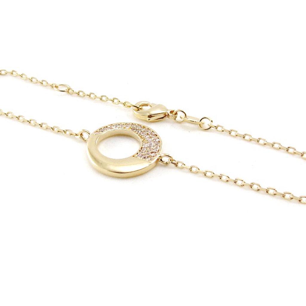 Les Trésors De Lily [J0156] - Gold Plated Bracelet 'Sissi' White Gold - 15 Mm