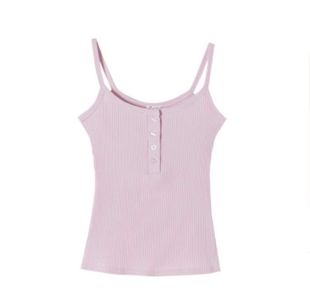 Laisve Low Neck Ribbed Layering Basic Sleeveless Tank Size M Women's Camisole, Knit, Sexy, Open-Neck, Top, Top, Top, Ribbed, Slimming, Pink,