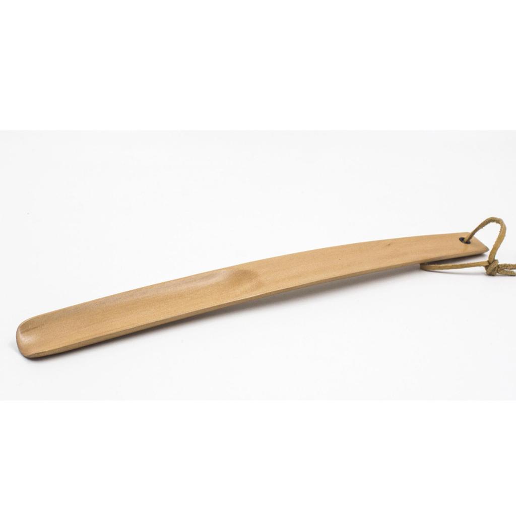 Solid Wood Shoehorn - Convenient 38cm Shoe Lifter for Home, Hotel, Pregnant Women, and Elderly