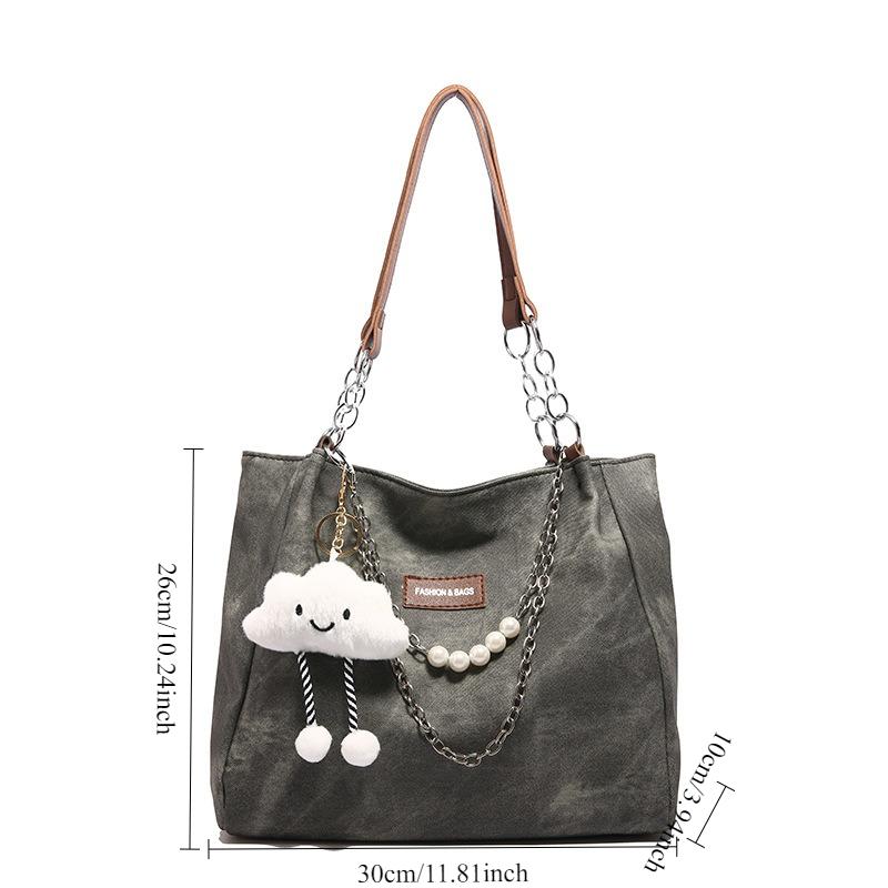 New Versatile Casual College Student Class Bag, Women's Casual Large Capacity Bag, Fashiable Commuting One Shoulder Tote Bags