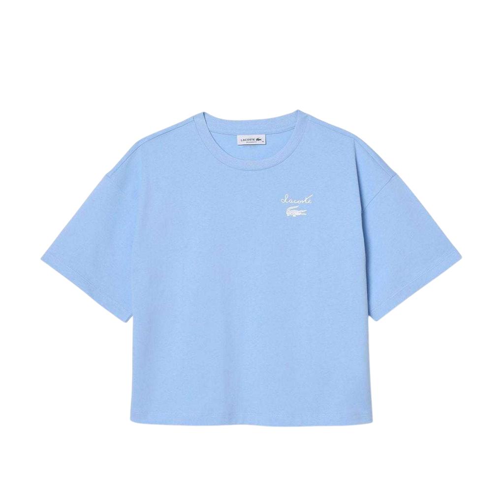 Lacoste Womens/Ladies Logo Heavy Cotton Relaxed Fit T-Shirt