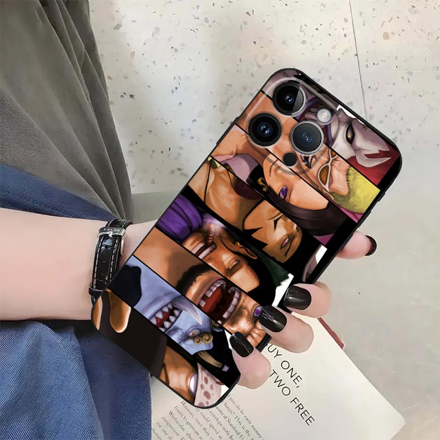One Piece Luffy Anime Black Soft Phone Cover Case for iPhone XR 7 8 13 12 11 17 Pro Max 15 16 14 Plus XS Max 17Air