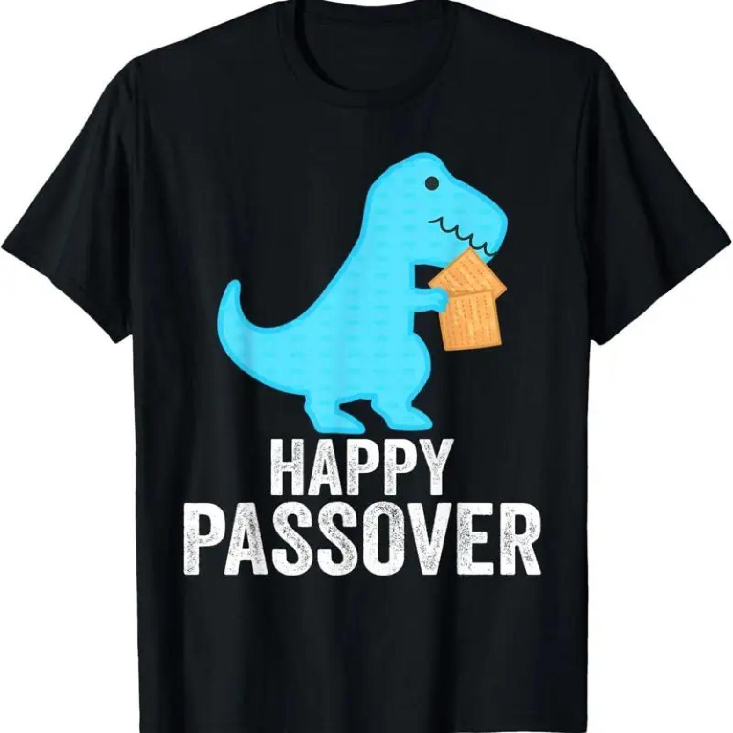 Счастливой Пасхи Маца Милый Динозавр Маца Футболка для Мальчиков и Девочек S