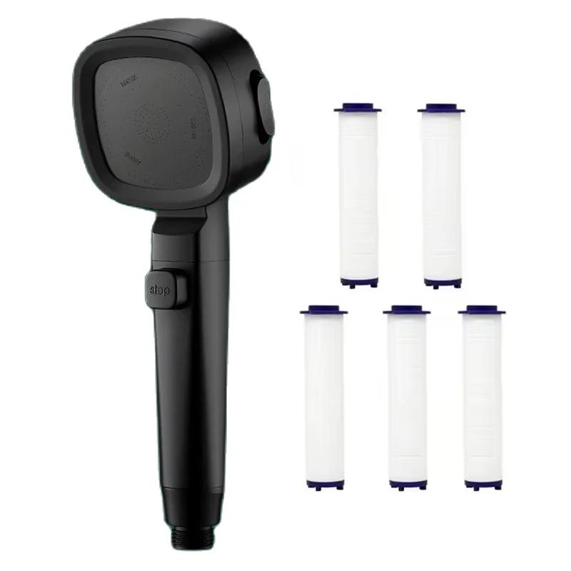 New 4 Mode High Pressure Shower Head With Switch On Off Button Sprayer Water Saving Adjustable Shower Nozzle Filter For Bathroom