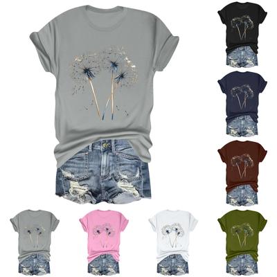 Barn Ledig Dagligen Rundhals Tryckt Kortärmad T-shirt Bokstavstopp