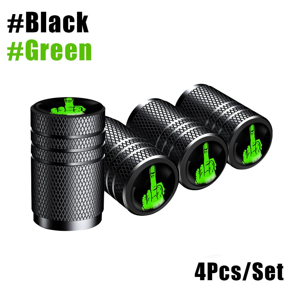 4Pcs/Lot Tire Stem Valve Caps Aluminum Car Dustproof Caps Tire Wheel Stem Air Valve Caps for Cars Bike Motorcycle Valve Stems 1