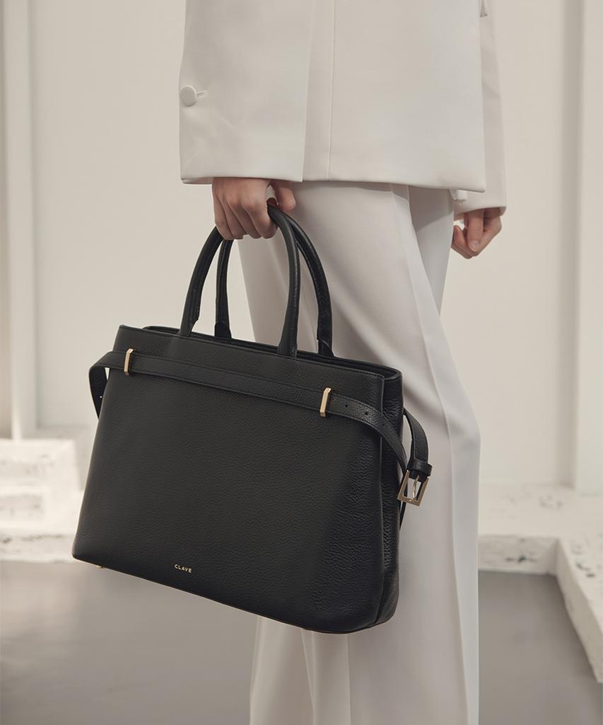 Clave Olivia Black Tote Bag