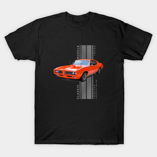 

Men Black Print T-shirt Gto The Judge Classic American Muscle Cars Vintage No-Cut Transfer Paper Print Cotton Tshirt M
